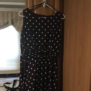 Dark drown ppl-a-dot dress